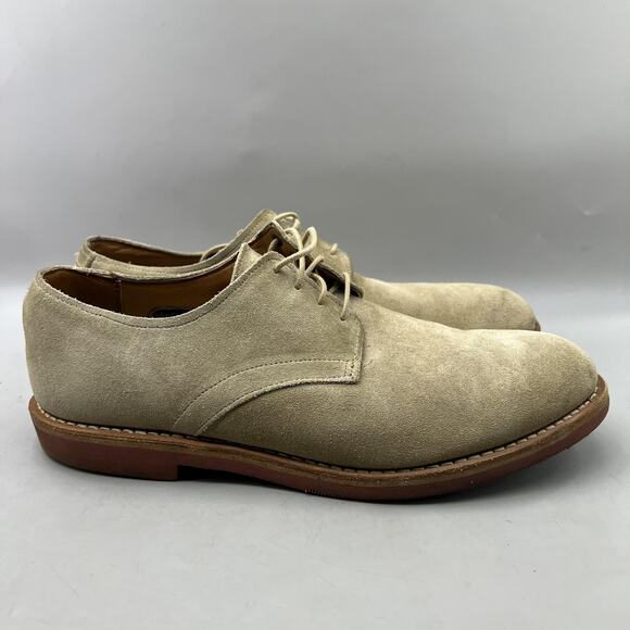Allen Edmonds Boone Casual Oxford Men Size 9.5 D Beige Suede Vibram Gumlite Shoe main image 9